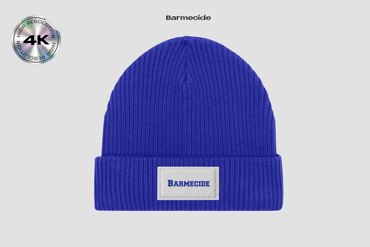 FISHERMAN BEANIE HAT MOCKUP, a Hat Mockup by Barmecide Mockup Studio (Photo 1 of 3)