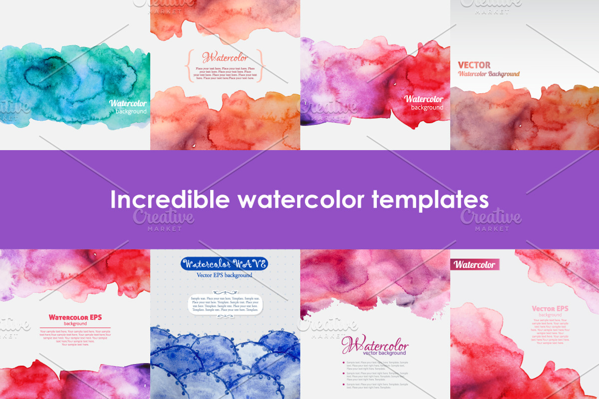 NEW FORMATS!!! Set of watercolors