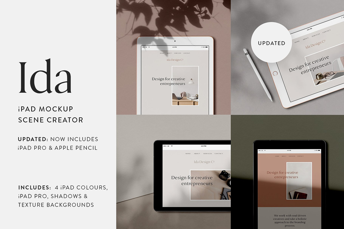 4 IN 1 iPad & iPhone Mockup Bundle, an iPad Mockup by Moyo Studio (Photo 11 of 18)