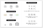 110 Photography Icons, an Outline Icon by Nadiinko (Thumbnail 3 of 5)