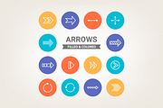 Circle arrows icons, an Outline Icon by miumiu (Thumbnail 5 of 5)