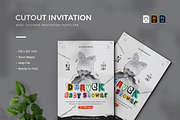 CutOut - Baby Shower Invitation, a Print Template by VUNIRA (Thumbnail 1 of 2)