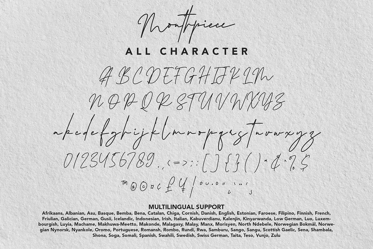 Mouthpiece - Modern Calligraphy Font, a Script Font by Arendxstudio (Photo 9 of 10)