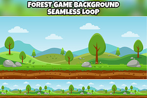 Seamless Nature Game Background