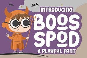 Boos Spod – Playful Doodle Font, a Font by Bayuktx