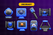 VR 3d Icon Pack, an Object 3D Model by Ui Stock (Thumbnail 3 of 6)