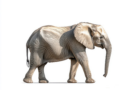 A lone African elephant walks across, an Animal Photo by Pixeness