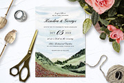 Landscape Wedding Collection, an Invitation Template by wulano (Thumbnail 3 of 5)