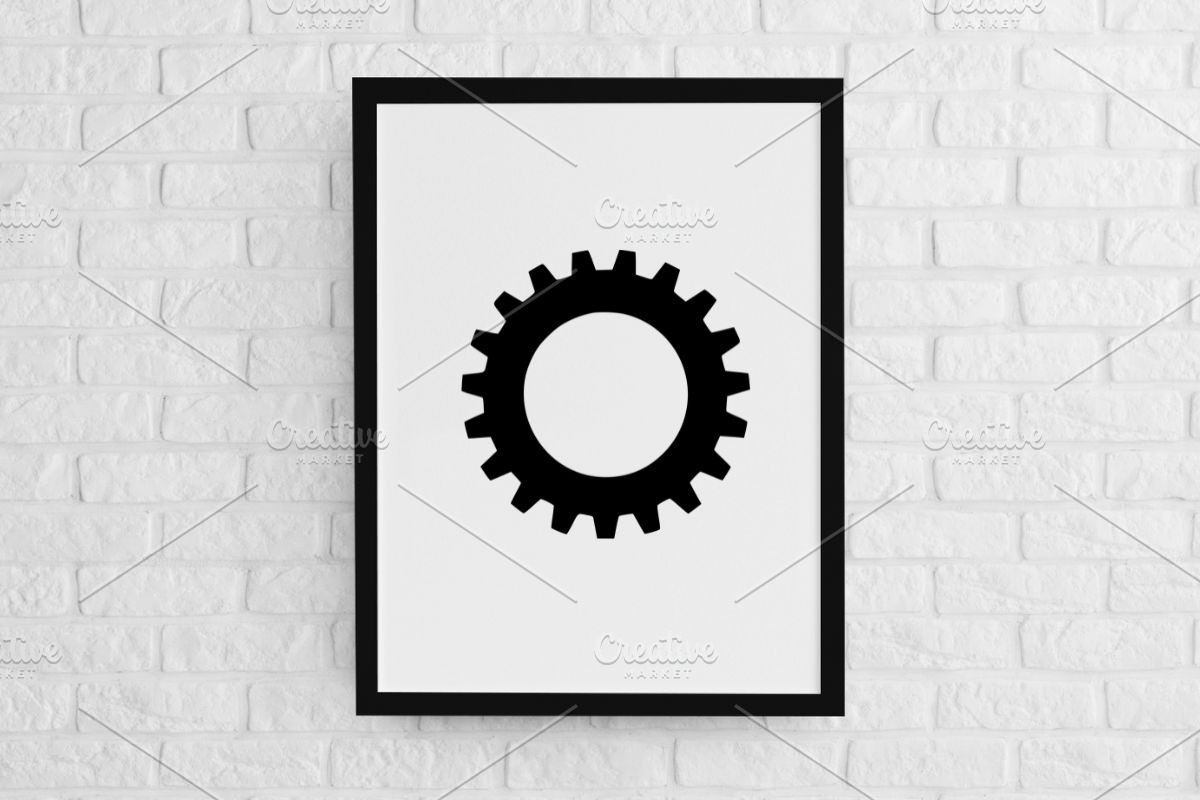 Gears Silhouette SVG, a Technology Illustration by newminddesign (Photo 2 of 3)