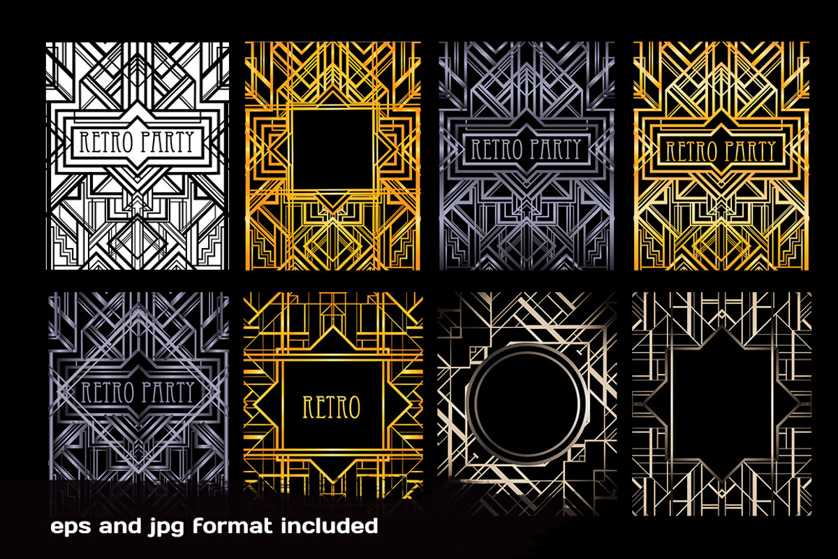 Art Deco Frames and Patterns preview 2