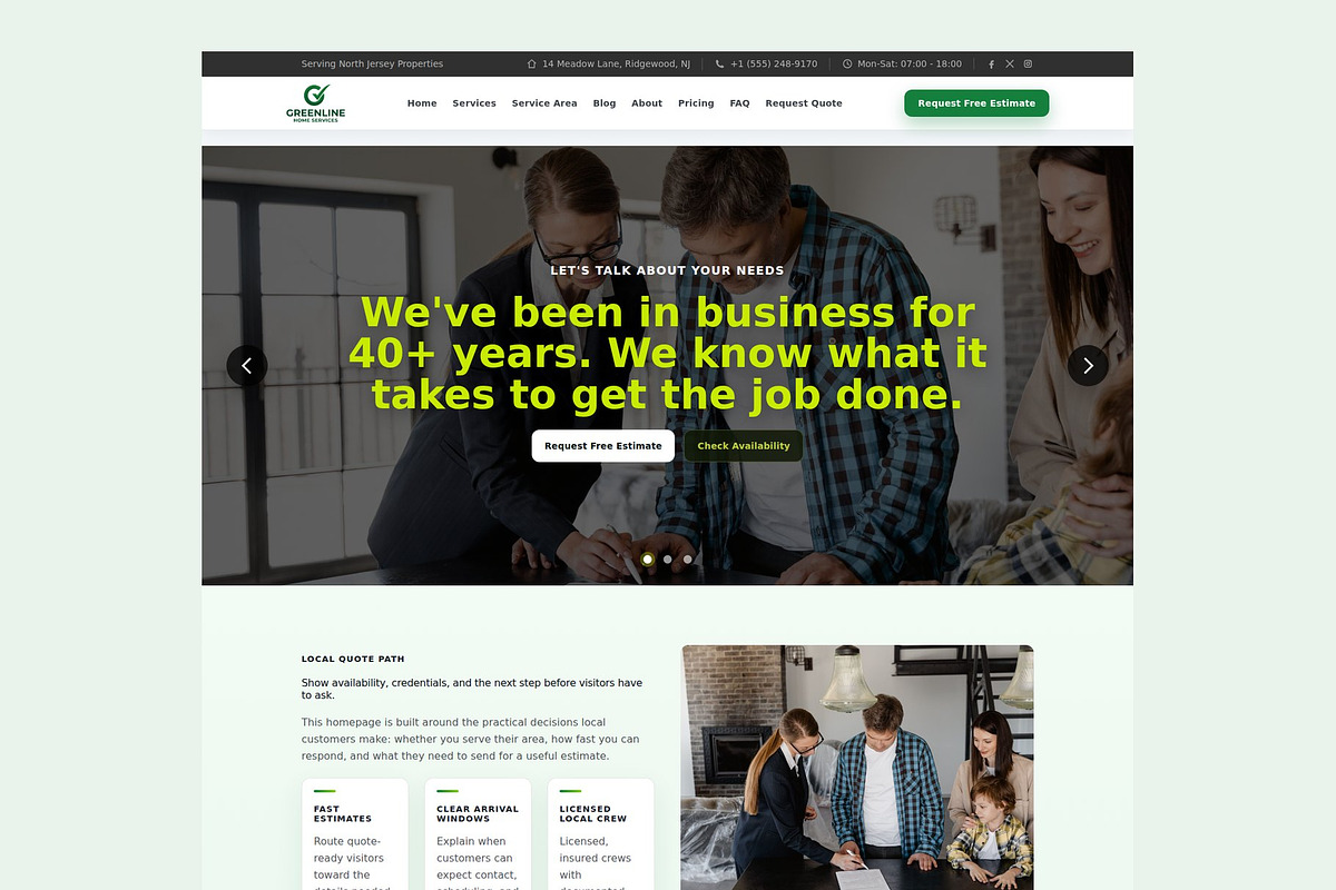 Greenline Services WordPress Kit, a WordPress Template by Fixstable Studio (Photo 2 of 15)