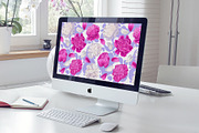 Peonies & Colored Splashes, a Pattern Graphic by MarynaPetrovska (Thumbnail 8 of 11)