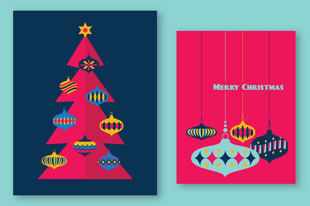 Christmas Card design template, an Illustration by Do2design (Photo 2 of 4)