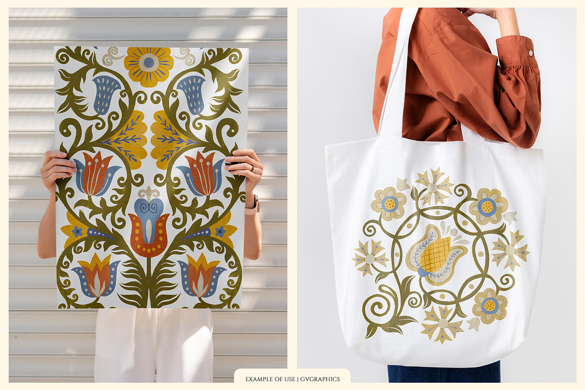 Folk Spring Illustrations, a Decorative Illustration by GVGraphics (Photo 12 of 14)
