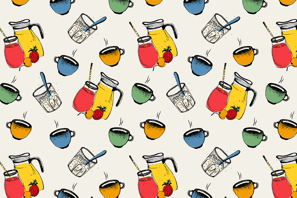 Dairy products seamless patterns, a Pattern Graphic by Good Studio (Photo 5 of 5)