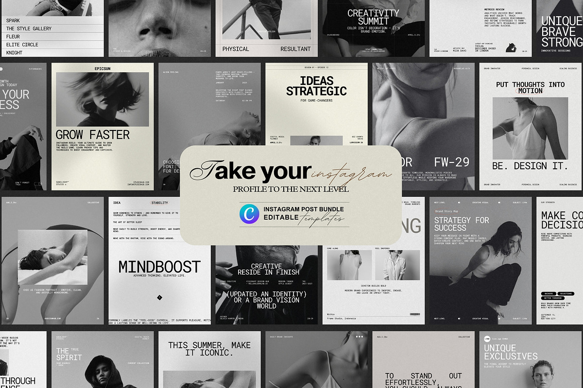 Instagram Marketing Post Kit for Canva