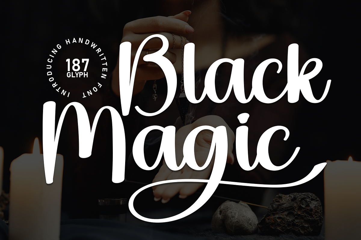 Black Magic | Script Font, a Handwritten Font by Scratchones (Photo 1 of 9)