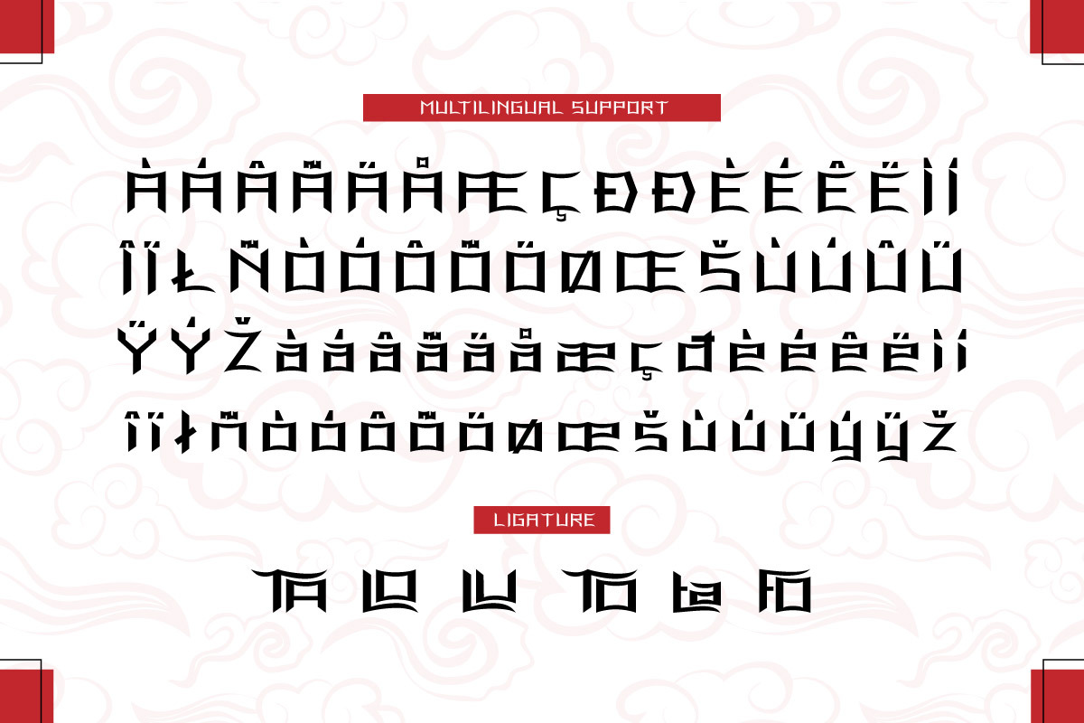Fujiso - Japanese Style Font, a Sans Serif Font by trabaskriya (Photo 8 of 8)