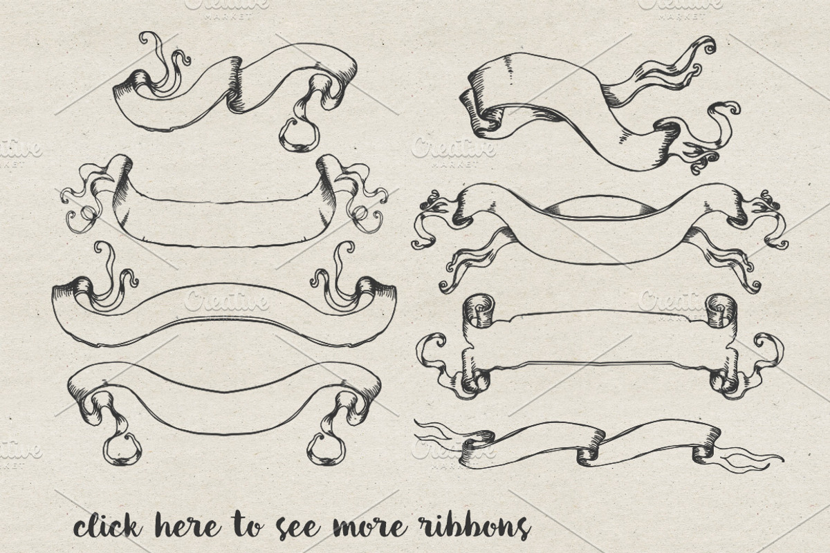 100+ Vintage Design Elements Set preview 3
