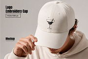 Logo Embroidery Cap Mockup, a Hat Mockup by studiogstock (Thumbnail 1 of 3)