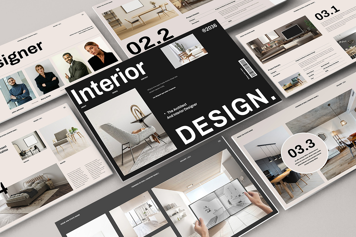 Interior Design Template | CANVA, a Presentation Template by TemplateFolio-Shop (Photo 1 of 17)