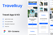Travelkuy - Travel App UI Kit, an UI Kit Template by mz-studio (Thumbnail 1 of 6)