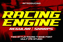 Racing Engine Race Sport Font