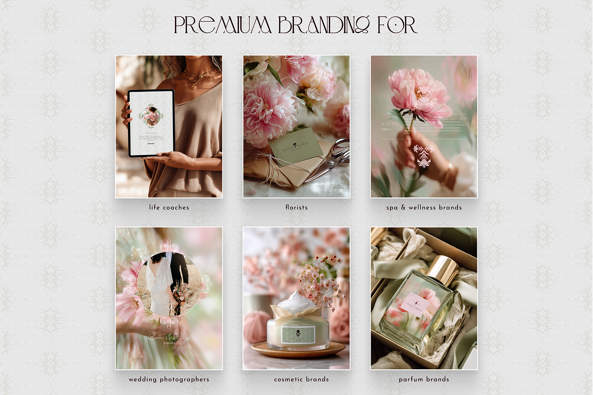 Floral Branding Kit & Logo Templates, a Branding & Logo Template by Under My Cozy Roof (Photo 2 of 18)