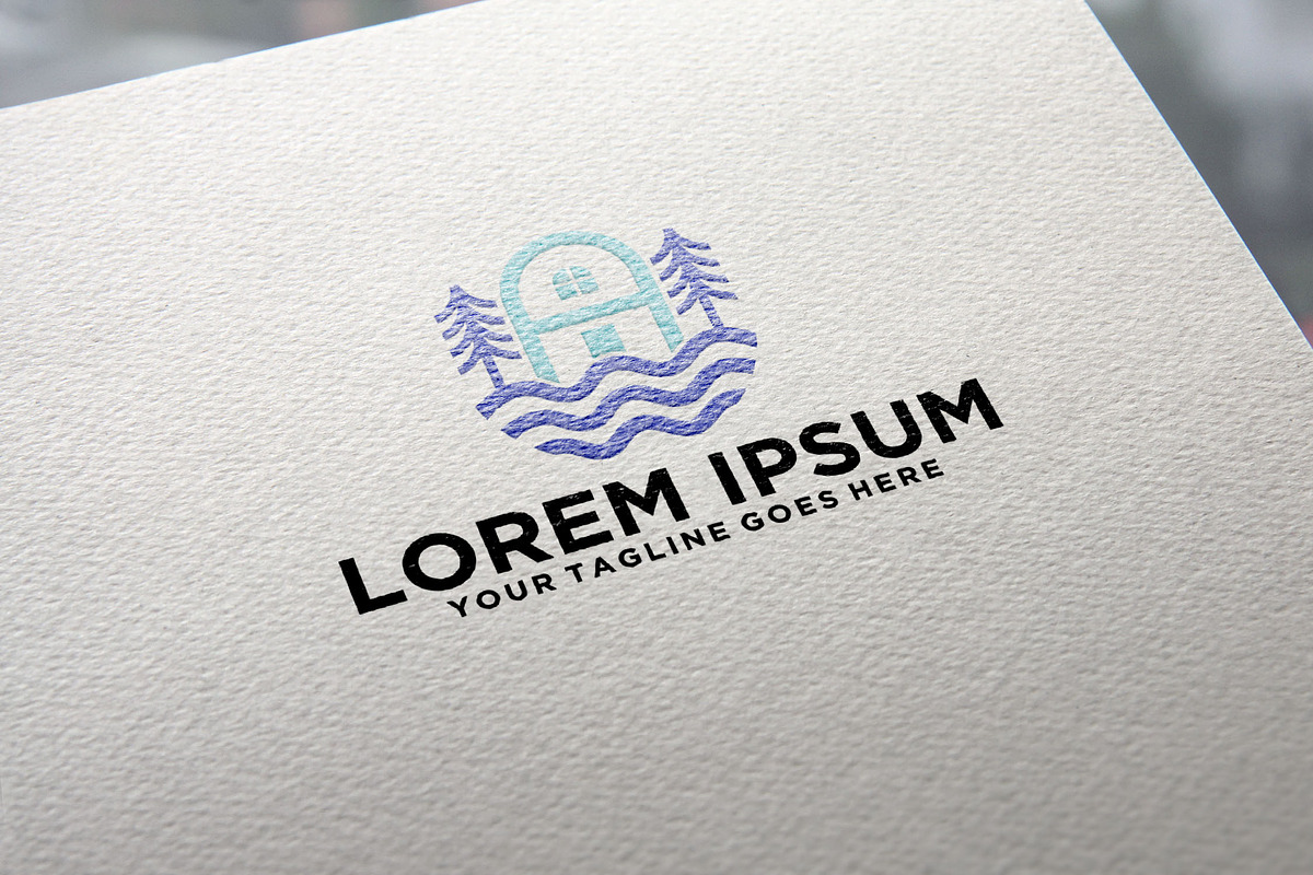 Lake house A letter logo, a Branding & Logo Template by REDVY CREATIVE