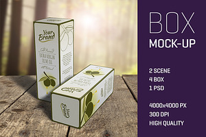 Olive Oil or Wine Box Mockup