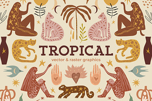 Tropical Bundle, an Animal Illustration by Annie Konst
