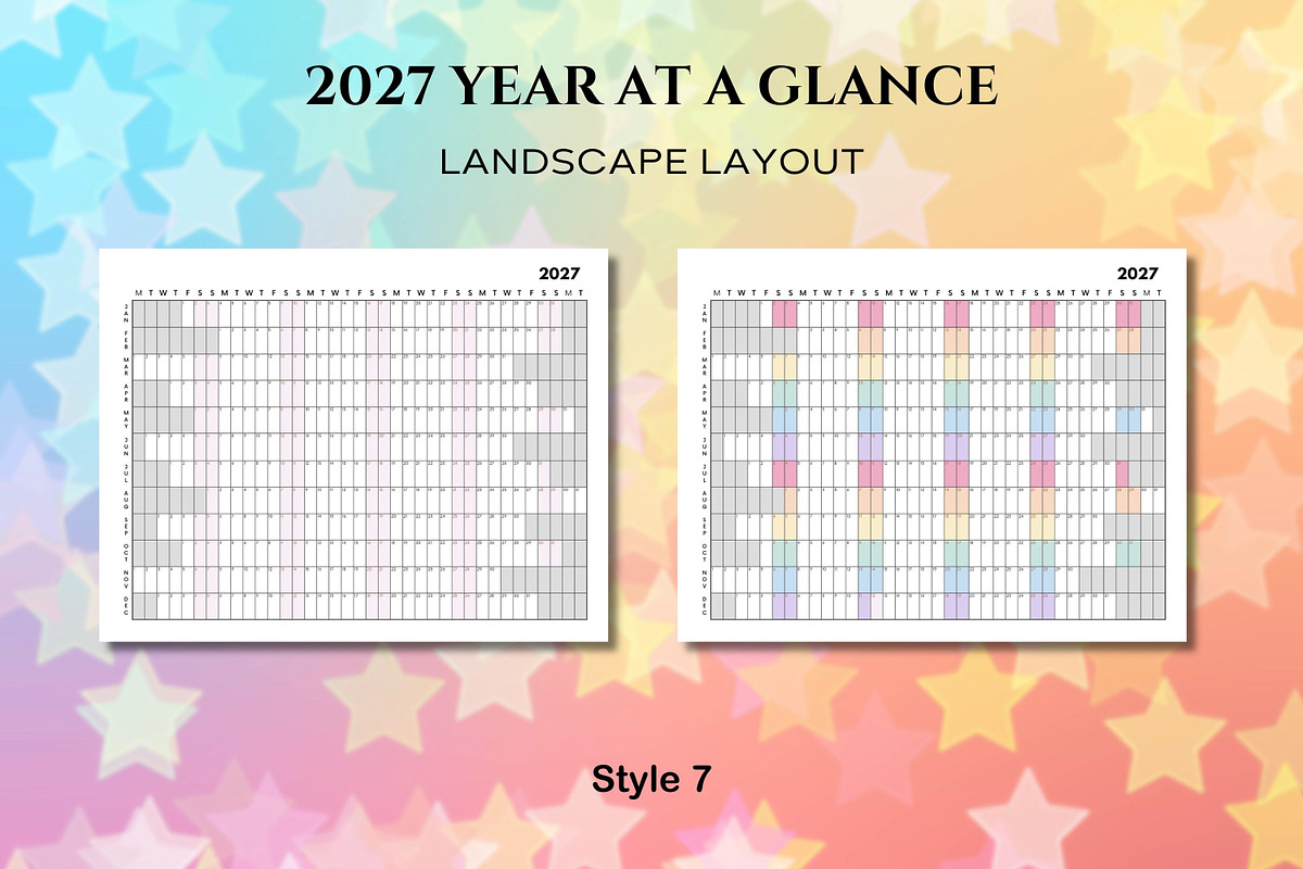 2027 Yearly at a Glance - Canva, a Templates & Theme by Adalin Shop (Photo 3 of 12)