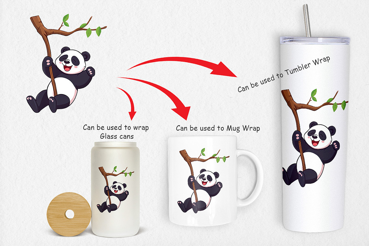 Swing Panda Clipart, a Graphic by Artnoy (Photo 4 of 5)