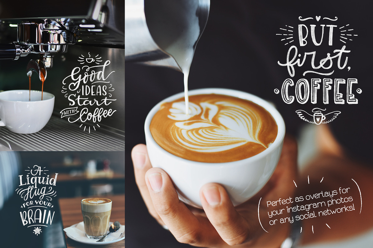 Coffee Chalk Letterings, an Illustration by Nina's Illustration Shop (Photo 4 of 6)