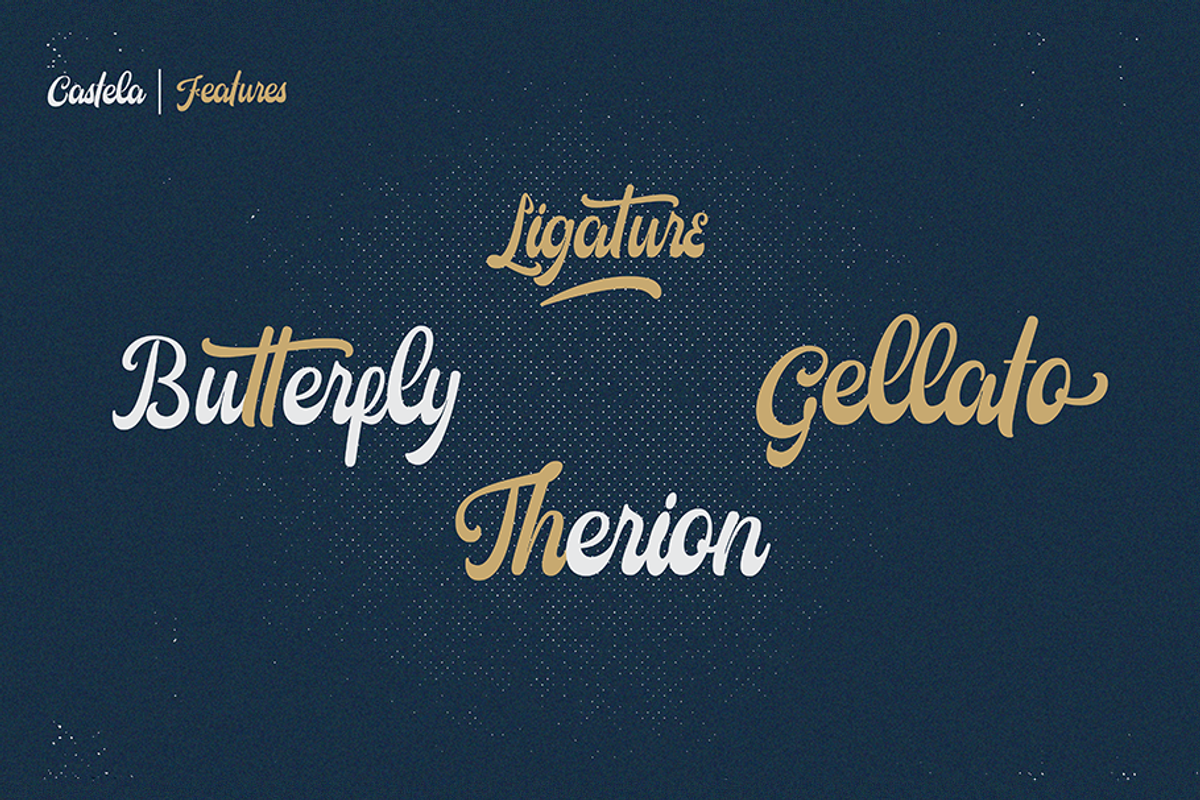 Castela (3 fonts with extras) preview 4