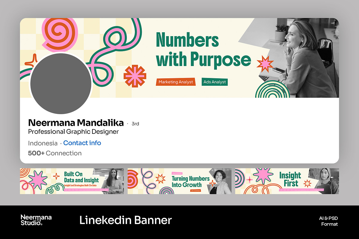 Creative Colorful Linkedin Banner, a Social Media Template by Neermana (Photo 3 of 4)