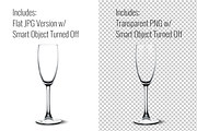 Champagne Flute Mockup w/ Glitter, a Product Mockup by SarahDesign (Thumbnail 6 of 7)