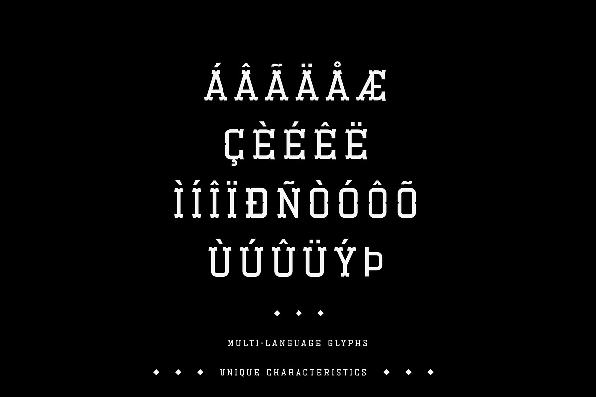 Esbury - A Notched Display Font, a Font by JK Design Co. (Photo 10 of 11)