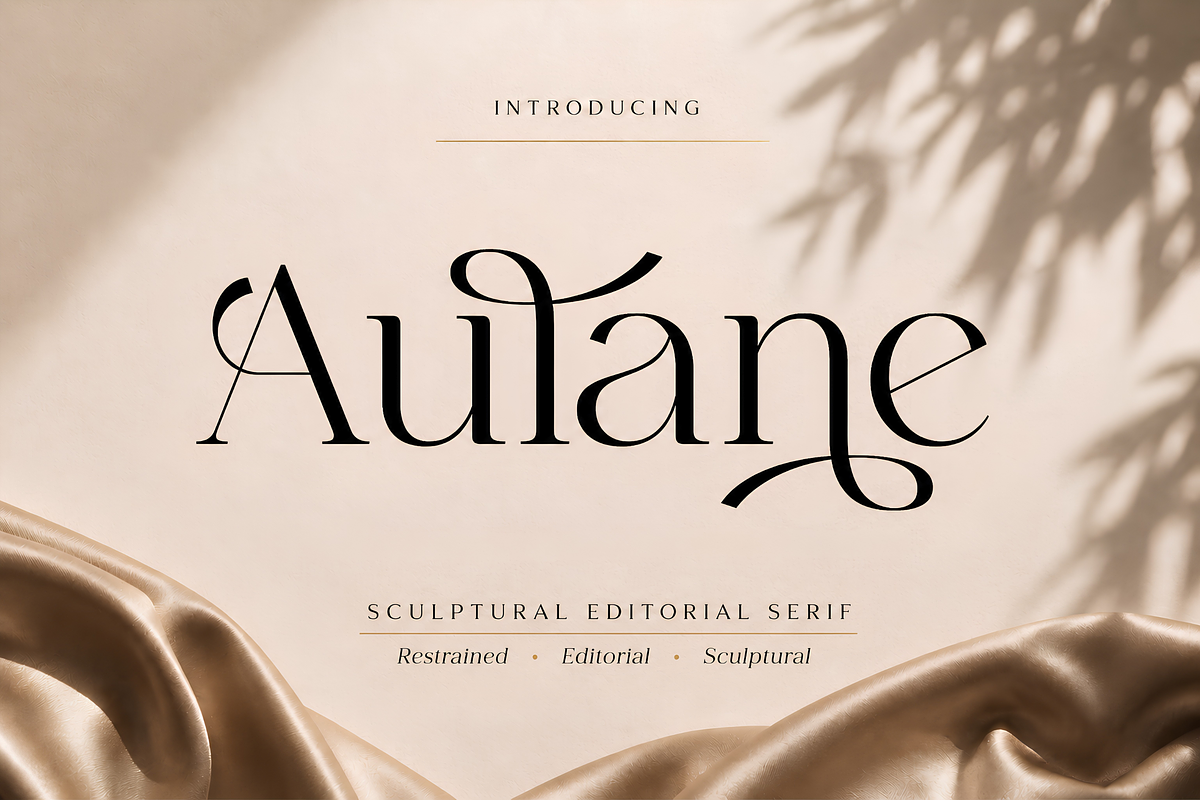 Aulane – Sculptural Editorial Serif, a Serif Font by Ghuroba Studio (Photo 1 of 11)