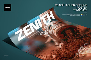Reach Higher Ground Poster Template, a Poster Template by creatsy5