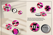 Enamel Pin Button Mockup Set, a Merchandise Mockup by Mego-studio (Thumbnail 5 of 7)