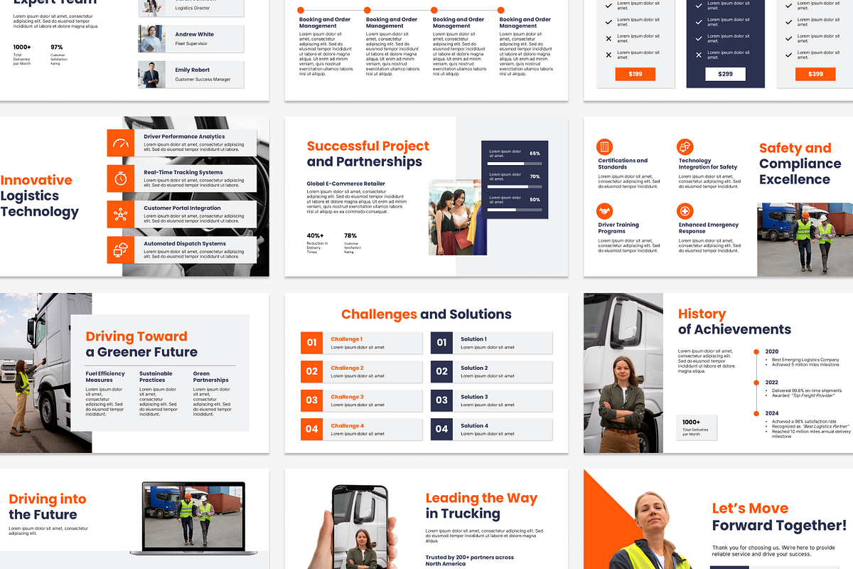 Trucking Solution Presentation, a Presentation Template by Sixtemp (Photo 3 of 3)