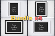 BUNDLEx4 matted frame mockup A4 size, a Print Template by CGmockup (Thumbnail 1 of 5)
