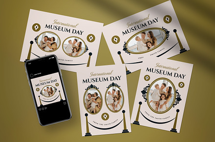 International Museum Greeting Card, a Card Template by graphicook