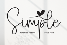 Simple | Script Font