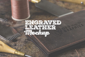 Engraved Leather Mockup