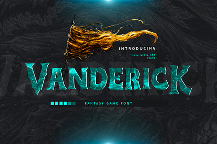 Vanderick - Fantasy Game Font, a Font by Typia Nesia