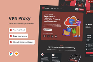 Phantom - VPN Proxy Landing Page V2, a Landing Page Template by twinstd