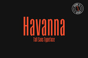 Havanna - Tall Sans in 3 weights, a Sans Serif Font by Pulp Creative Studios (Thumbnail 1 of 7)