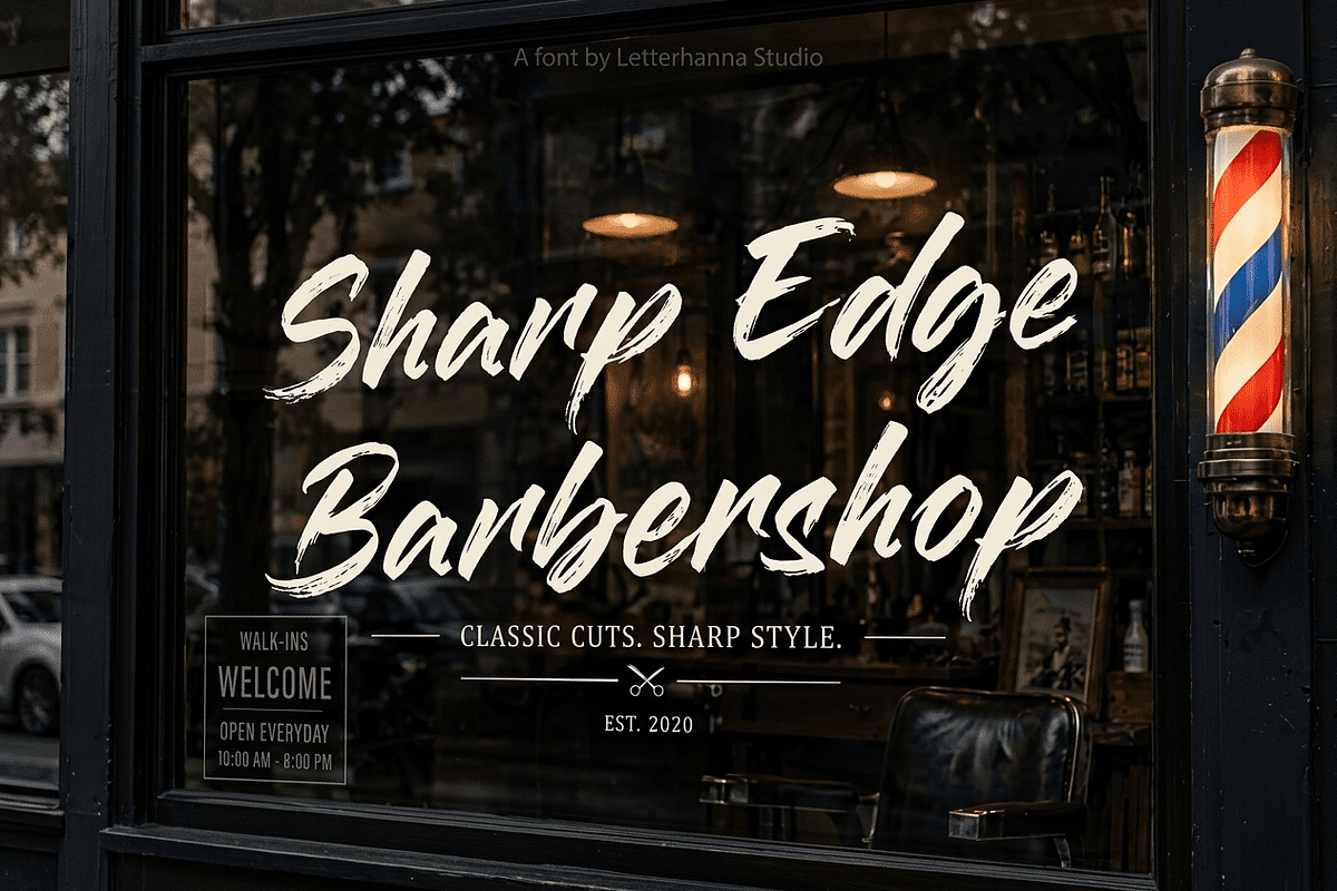 Blazing Hollow Bold Brush Script, a Script Font by Letterhanna Studio (Photo 4 of 9)